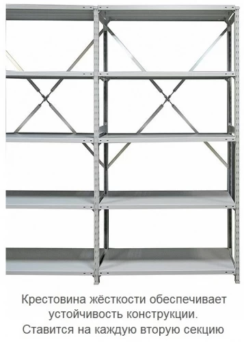 Стеллаж металлический ТСУ 2.2 (2500х1060х400) 6