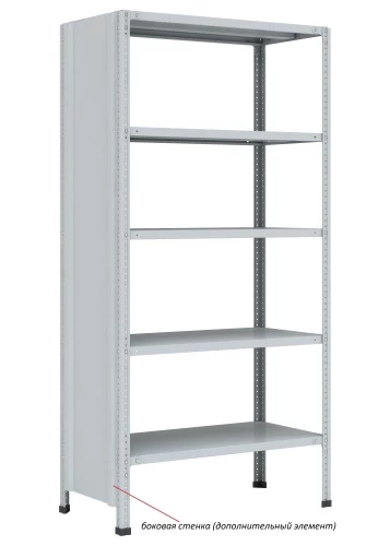 Стеллаж металлический Титан МС-750 1800x1500x400/5