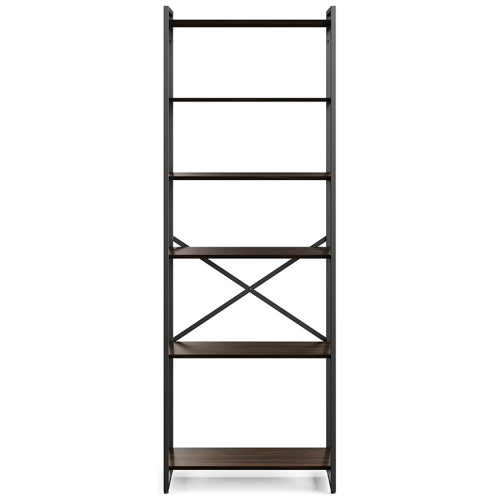 Стеллаж GUTTA 1960х690х340 (6 полок) черный/коричневые